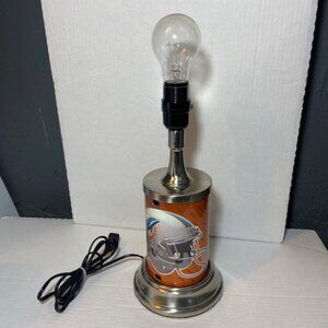 Vintage Miami Dolphin Table Lamp Metal Rico Industries MTG1102, No Shade, 7633
